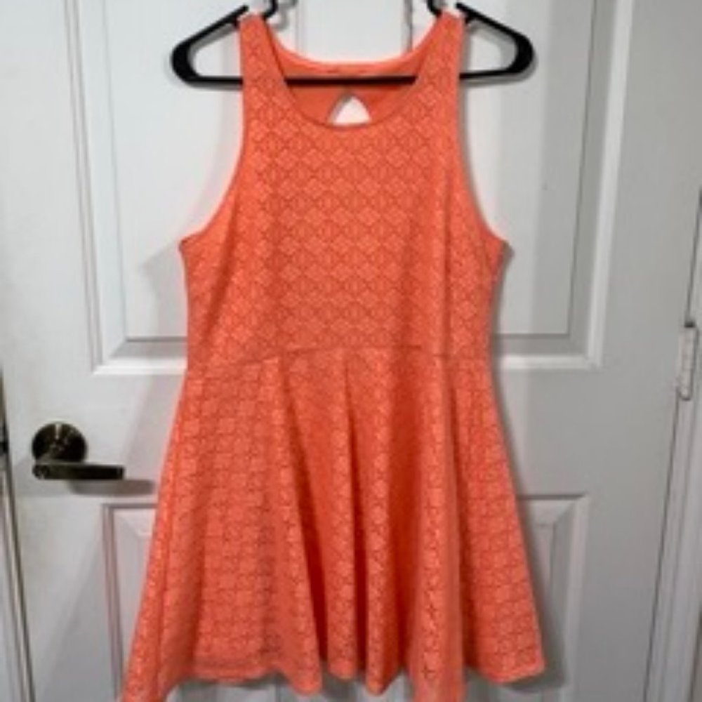 Coral Aeropostale Cut-Out Dress